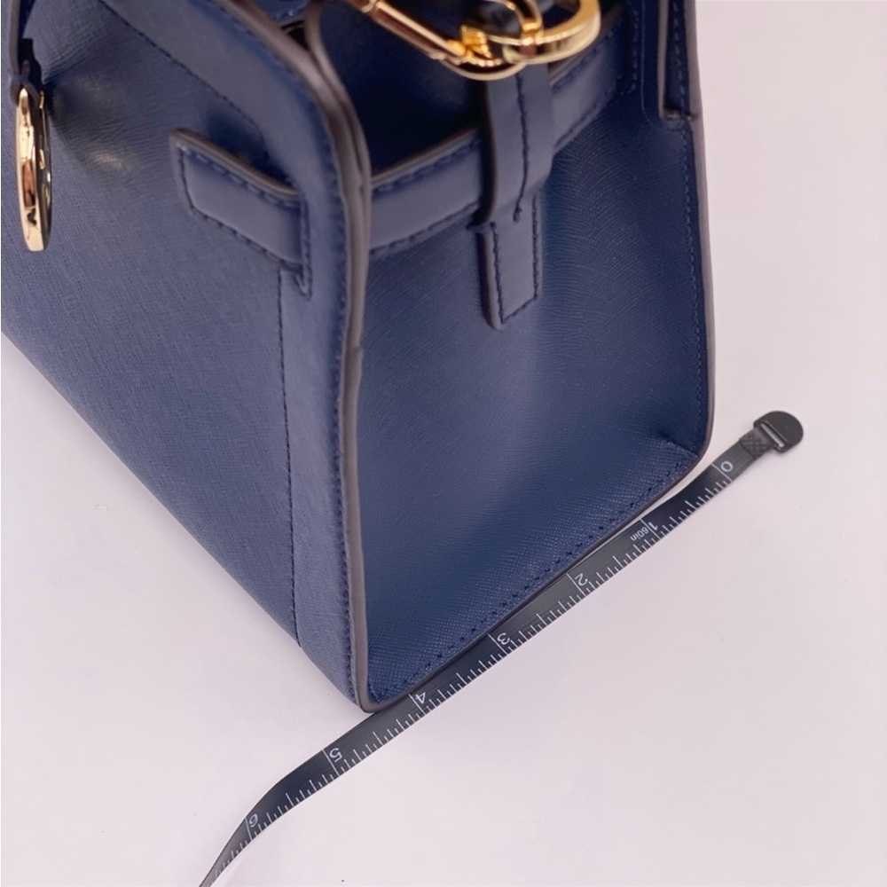 MICHAEL KORS RAYNE SMALL EAST WEST SATCHEL NAVY COLOR - Picture 7 of 15